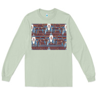 Matcha Bull Skull Pattern Long Sleeve Tee - CowhideDigitalArt