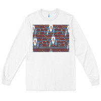 White Bull Skull Pattern Long Sleeve Tee - CowhideDigitalArt