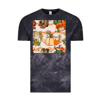 Cloud Black fall heifer seamless pattern Vintage Tee - BundleAndBundleShop