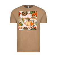 Vintage Coffee fall heifer seamless pattern Vintage Tee - BundleAndBundleShop