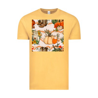 Vintage Mustard fall heifer seamless pattern Vintage Tee - BundleAndBundleShop