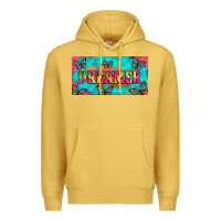 Antique Gold dreamer with butterfly and tie dye  licance  plate Premium Hoodie - Artiststas