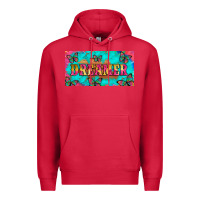 Cardinal dreamer with butterfly and tie dye  licance  plate Premium Hoodie - Artiststas