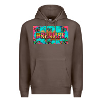 Coffee dreamer with butterfly and tie dye  licance  plate Premium Hoodie - Artiststas