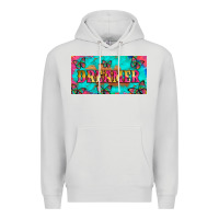 Dove Grey dreamer with butterfly and tie dye  licance  plate Premium Hoodie - Artiststas