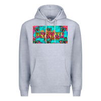 Heather Grey dreamer with butterfly and tie dye  licance  plate Premium Hoodie - Artiststas