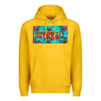 Lemon dreamer with butterfly and tie dye  licance  plate Premium Hoodie - Artiststas