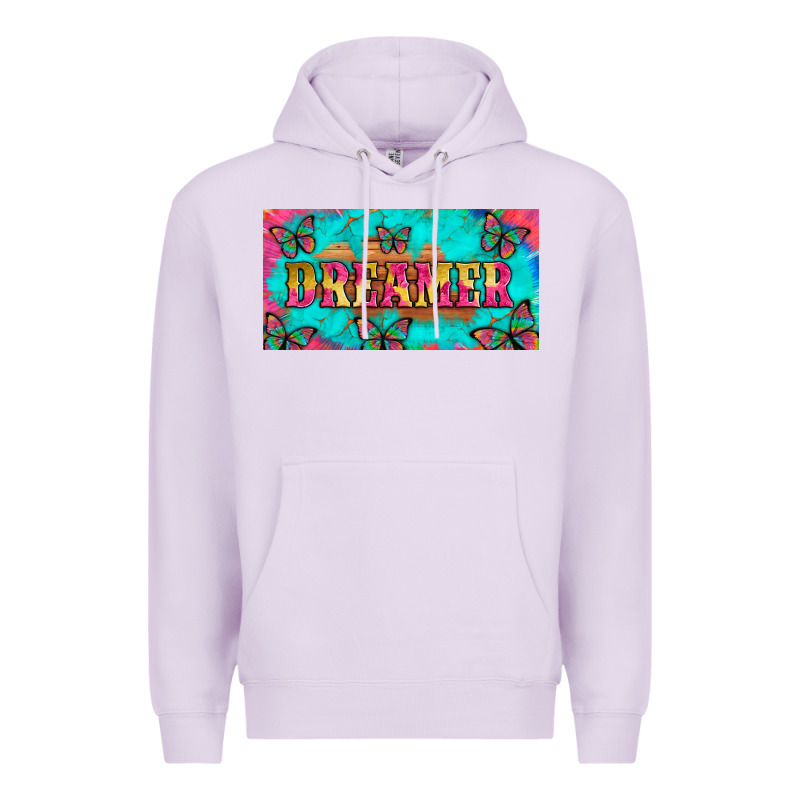 Dreamer With Butterfly And Tie Dye  Licance  Plate Premium Hoodie by Artiststas | Teevron