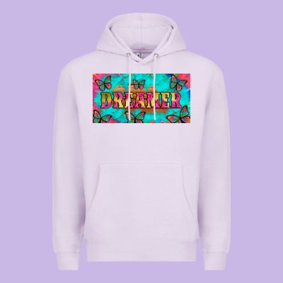 Dreamer With Butterfly And Tie Dye  Licance  Plate Premium Hoodie Designed By Artiststas