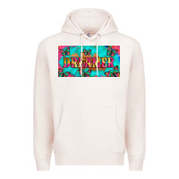 Pale Pink dreamer with butterfly and tie dye  licance  plate Premium Hoodie - Artiststas