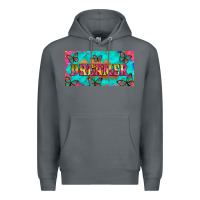 Rock dreamer with butterfly and tie dye  licance  plate Premium Hoodie - Artiststas