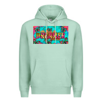 Seafoam dreamer with butterfly and tie dye  licance  plate Premium Hoodie - Artiststas