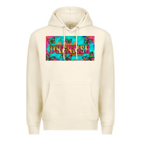 Tofu dreamer with butterfly and tie dye  licance  plate Premium Hoodie - Artiststas