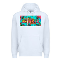 White dreamer with butterfly and tie dye  licance  plate Premium Hoodie - Artiststas