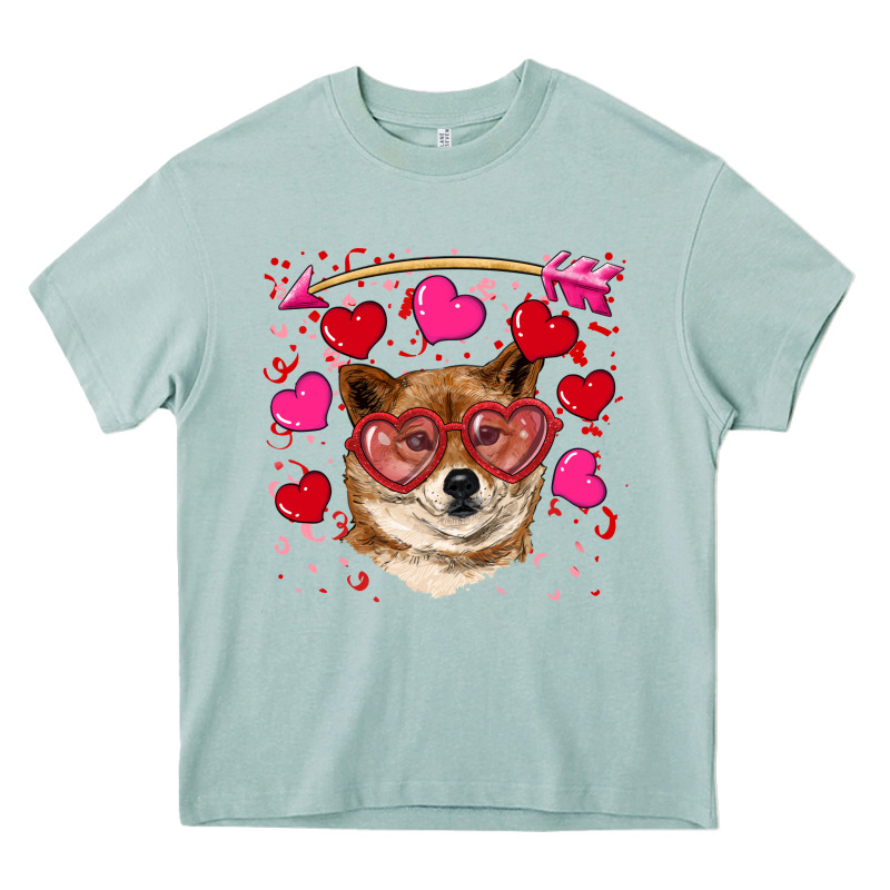 Valentine's Shiba Inu Heavy Core Tee by RanaPortraitStore | Teevron