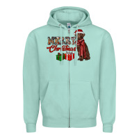 Seafoam merry christmas labrador retriever Zipper Hoodie - RanaPortraitStore