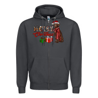 Smoke merry christmas labrador retriever Zipper Hoodie - RanaPortraitStore