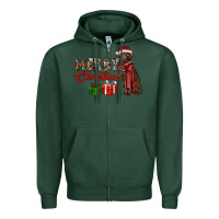 Sports Green merry christmas labrador retriever Zipper Hoodie - RanaPortraitStore