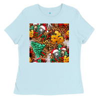 Baby Blue christmas donkeys Ladies Tee - FaDigitalArtStudio