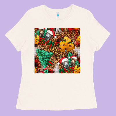 Christmas Donkeys Ladies Tee Designed By Fadigitalartstudio