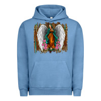 Pigment Pebble Blue lady of guadalupe Urban Hoodie - Jasminsmagicworld