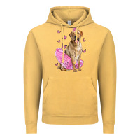 Vintage Mustard Labrador Retriever Dog With Tutu Vintage Hoodie - LillyAllenDesigns
