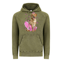 Vintage Olive Labrador Retriever Dog With Tutu Vintage Hoodie - LillyAllenDesigns