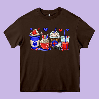 Emt Emergency Medical Technician Coffee Cups Heavy Core Tee Designed By Oliviacreatesart