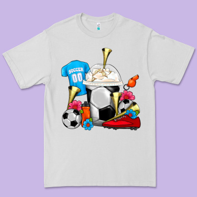 Soccer Frappe Coffee Premium Tee Designed By Fadigitalartstudio