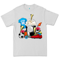 Dove Grey Soccer Frappe Coffee Premium Tee - FaDigitalArtStudio
