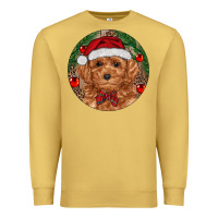Antique Gold Christmas Toy Poodle Premium Sweatshirt - RanaPortraitStore