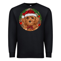 Black Christmas Toy Poodle Premium Sweatshirt - RanaPortraitStore