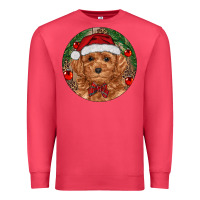 Cardinal Christmas Toy Poodle Premium Sweatshirt - RanaPortraitStore