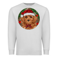 Dove Grey Christmas Toy Poodle Premium Sweatshirt - RanaPortraitStore