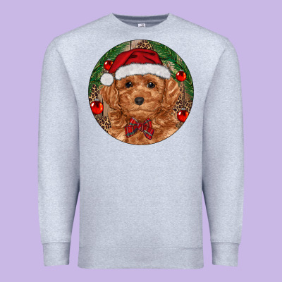 Christmas Toy Poodle Premium Sweatshirt Designed By Ranaportraitstore