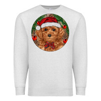 Oatmeal Heather Christmas Toy Poodle Premium Sweatshirt - RanaPortraitStore