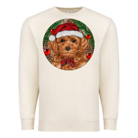 Sandshell Christmas Toy Poodle Premium Sweatshirt - RanaPortraitStore