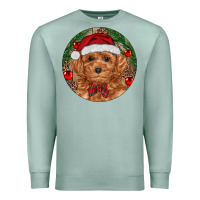 Seafoam Christmas Toy Poodle Premium Sweatshirt - RanaPortraitStore