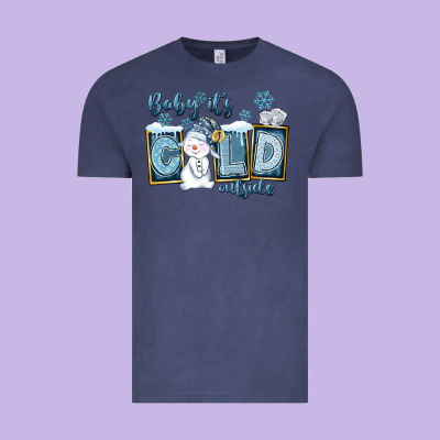 Baby It's Cold Outside Vintage Tee Designed By Fadigitalartstudio