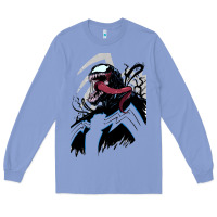 Colony Blue VENOM ART Long Sleeve Tee - DesigneFamous