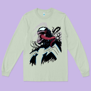 Venom Art Long Sleeve Tee Designed By Designefamous