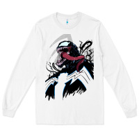 White VENOM ART Long Sleeve Tee - DesigneFamous