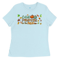 Baby Blue cutest pumpkin in the patch lebbey glass Ladies Tee - BundleAndBundleShop