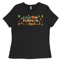 Black cutest pumpkin in the patch lebbey glass Ladies Tee - BundleAndBundleShop