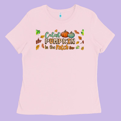 Cutest Pumpkin In The Patch Lebbey Glass Ladies Tee Designed By Bundleandbundleshop
