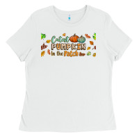 White cutest pumpkin in the patch lebbey glass Ladies Tee - BundleAndBundleShop