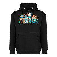 Black winter snowman coffee cups Heavyweight Hoodie - Jasminsmagicworld