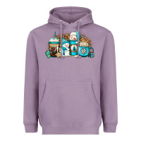 Lavender winter snowman coffee cups Heavyweight Hoodie - Jasminsmagicworld