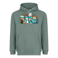 Sage winter snowman coffee cups Heavyweight Hoodie - Jasminsmagicworld