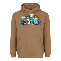 Toasted Coconut winter snowman coffee cups Heavyweight Hoodie - Jasminsmagicworld